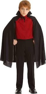 Child Costume - Black Collared Cape