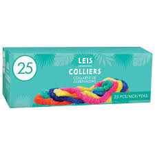 Multi-Colored Soft-Twist Poly Leis 25ct