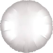 18" Round Mylar - White Satin