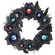 Wreath with Light Up Eyeballs