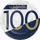 Navy & Gold Milestone Dessert Plates 8ct - 100
