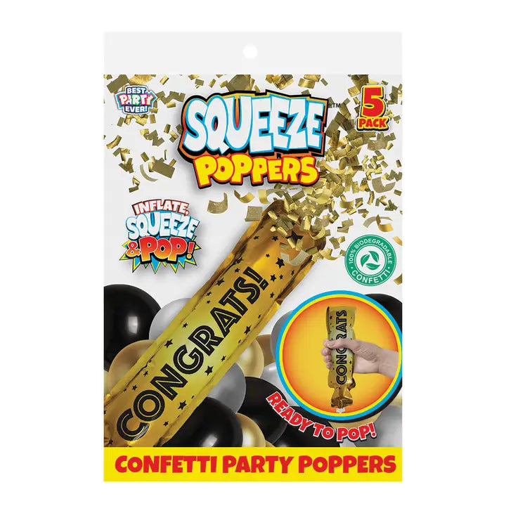 Confetti Squeeze Popper 5ct