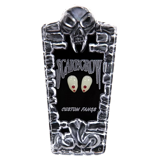 Scarecrow - Blood Drops Small Bling Deluxe Fangs
