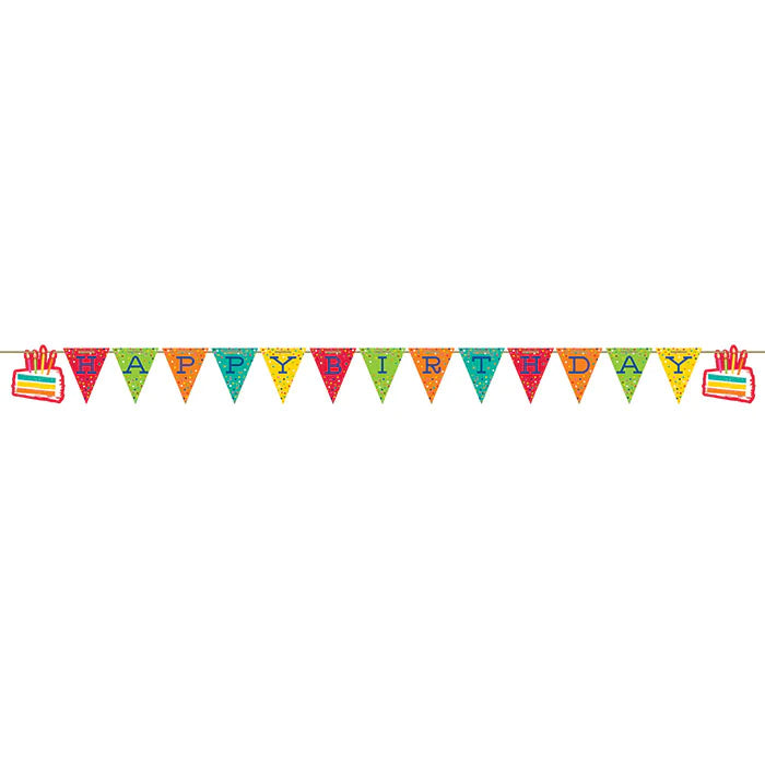 Shaped Banner with Ribbon - Festive Cake