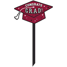 Graduation Yard Signs - Congrats Grad! (white)