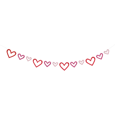 Valentine - Glitter Heart Banner
