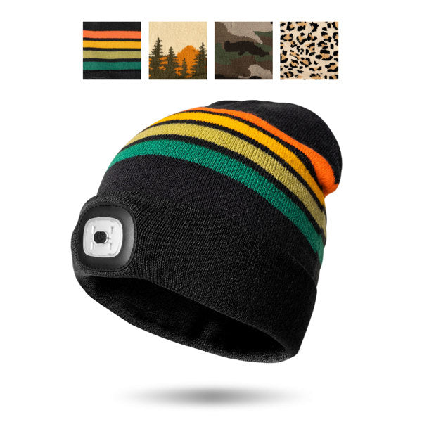 Night Scope Rechargeable LED Beanie - Knitted