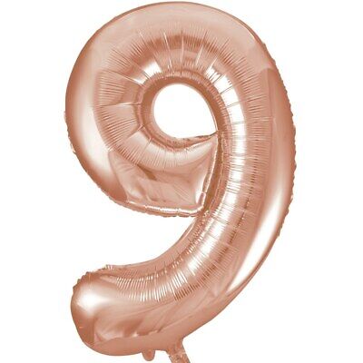 34" Rose Gold Number - 9