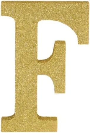 Gold Glitter Letter Decoration - F