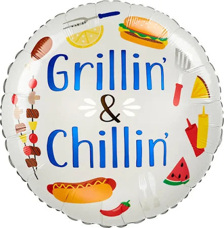 17" Round Mylar -Grillin & Chillin