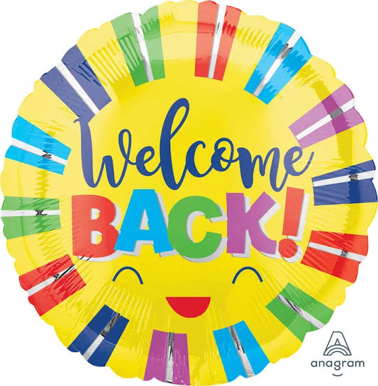 17" Round Mylar - Welcome Back