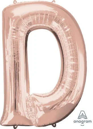 37" Rose Gold Letter - D