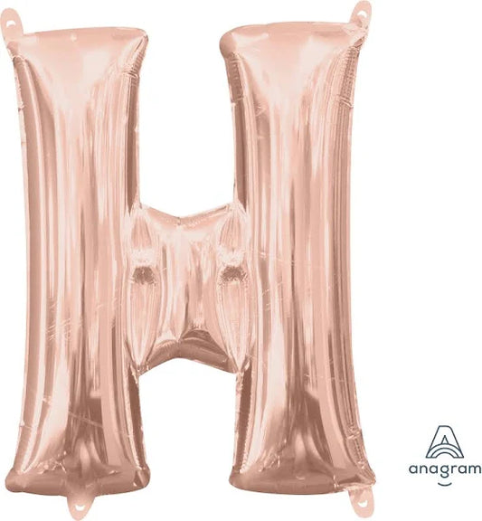 37" Rose Gold Letter - H