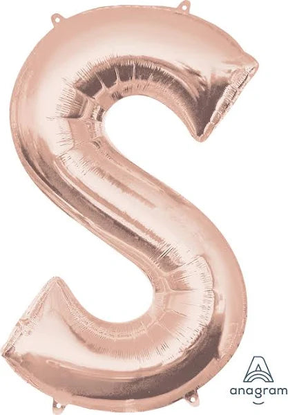 37" Rose Gold Letter - S