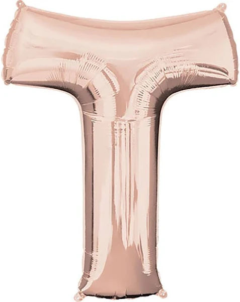 37" Rose Gold Letter - T