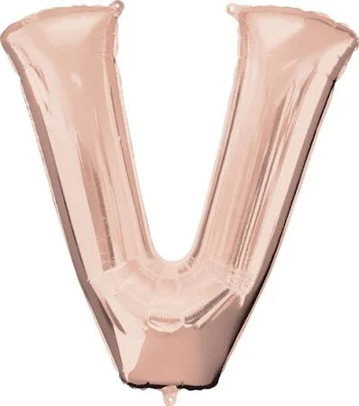 37" Rose Gold Letter - V