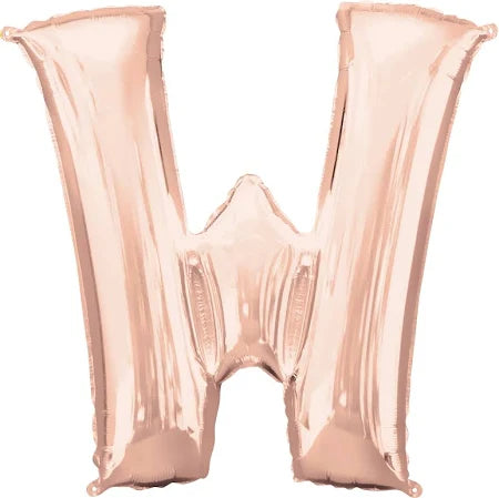 37" Rose Gold Letter - W