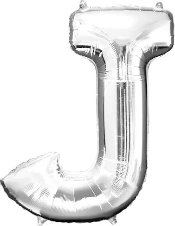 37" Silver Letter - J
