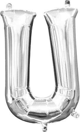 34" Silver Letter - U