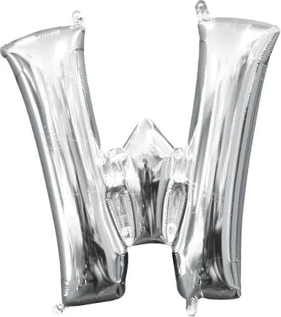 37" Silver Letter - W