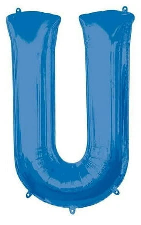 37" Blue Letter - U
