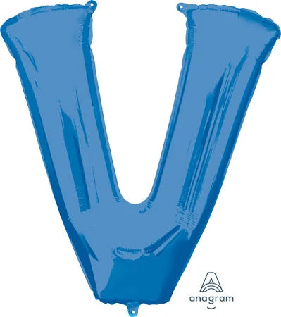 37" Blue Letter - V