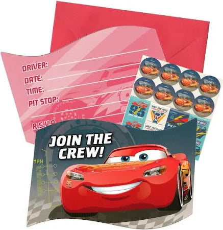 Invitations - Cars 8ct
