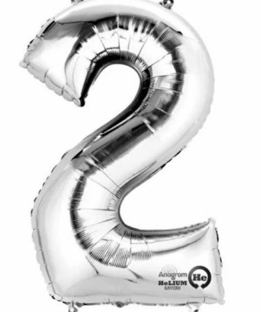 34" Silver Number - 2