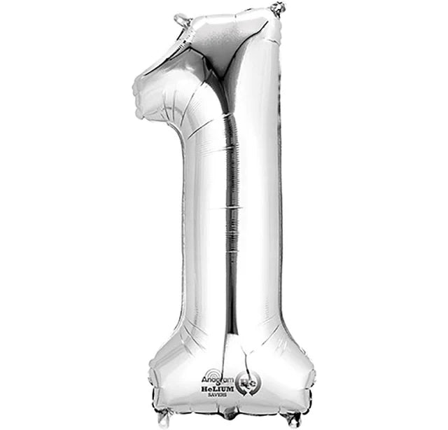 34" Silver Number - 1