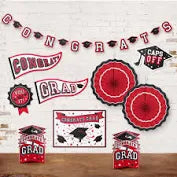 Graduation Room Decorating Kit 10pc - Red