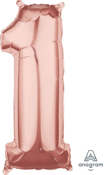 34" Rose Gold Number - 1