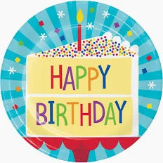 Cake Birthday - Lunch Plates 8ct