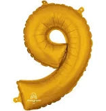 34" Yellow Gold Number - 9