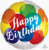 18" Mylar - Happy Birthday Balloons