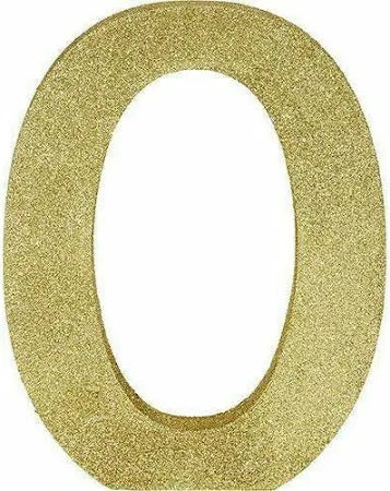 Gold Glitter Letter Decoration - O