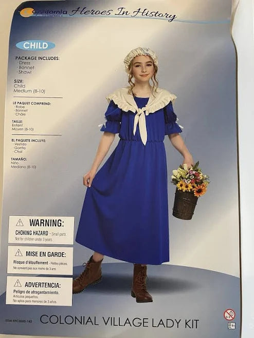 Colonial Village Lady Kit - Child Costume