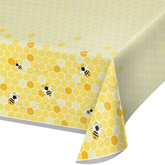 Plastic Table Cover - Bumblebee Baby