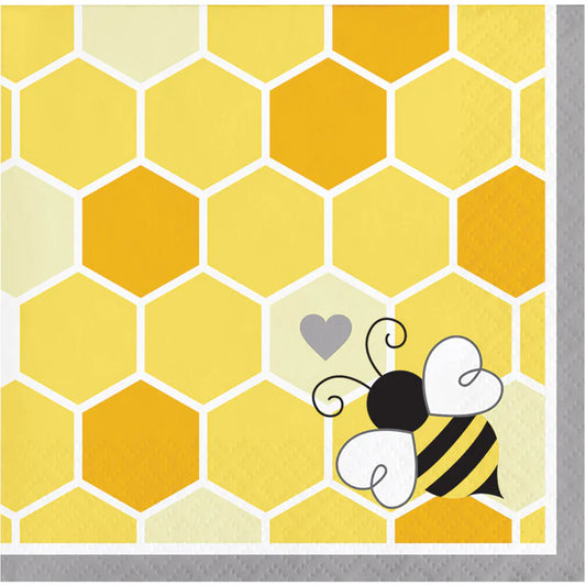 Dessert Napkins 16ct - Bumblebee Baby