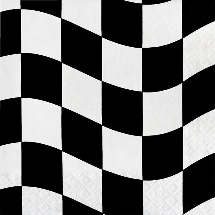 Lunch Napkins - Black and White Check 16ct.