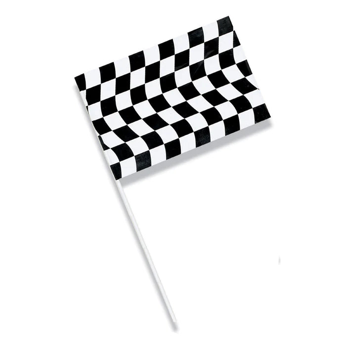 Plastic Flag - Black and White Check