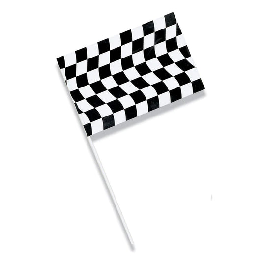 Plastic Flag - Black and White Check