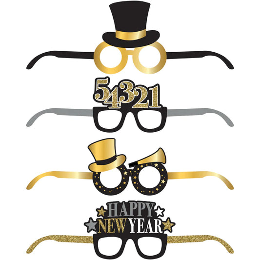Deluxe Paper Glasses - New Year 4ct.