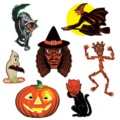 Vintage Halloween Classic Cutouts 7ct