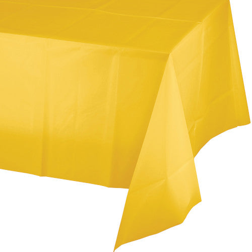Plastic Table Cover - School Bus Yellow