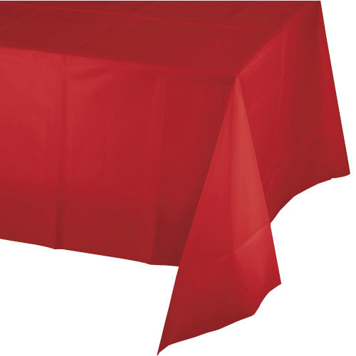 Plastic Table Cover - Classic Red