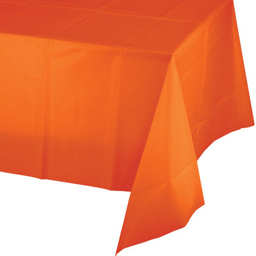 Plastic Table Cover - Sun Kissed Orange