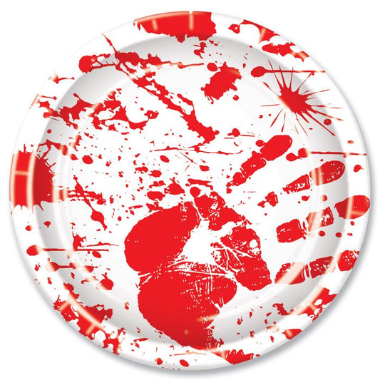 Lunch Plates - Bloody Handprints 8ct
