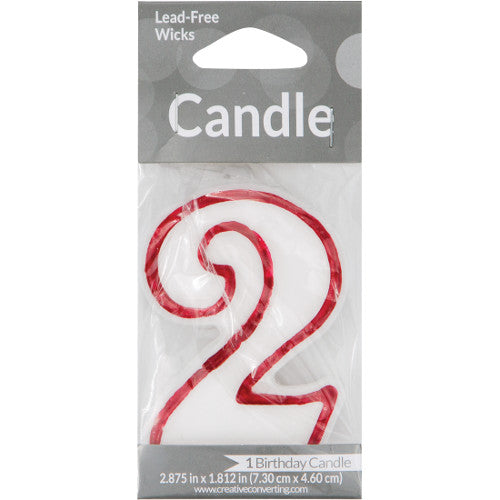 #2 Red Outline Candle