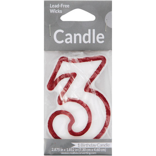 #3 Red Outline Candle
