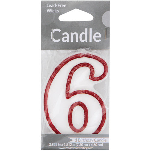 #6 Red Outline Candle